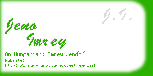 jeno imrey business card